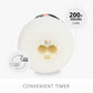 White Glitter Flameless Candle Snowgirl