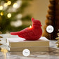 Holiday Red Glitter Flameless Candle Cardinal