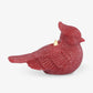 Holiday Red Glitter Flameless Candle Cardinal