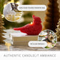 Holiday Red Glitter Flameless Candle Cardinal