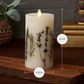 Flameless Embedded Lavender & Rosemary Candle Pillar - Recessed Top