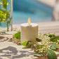 Pearl Ivory Outdoor Flameless Candle Votive - Flat Top