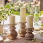 Pearl Ivory Outdoor Flameless Candle Pillar - Melted Top - 3.25" Width