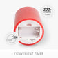 True Red Flameless Candle Pillar - Scallop Top - 3" Width