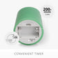 Vibrant Green Flameless Candle Pillar - Scallop Top - 3" Width