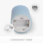 Airy Blue Flameless Candle Pillar - Scallop Top - 3" Width