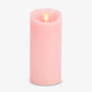 Saga Rose Flameless Candle Pillar - Scallop Top - 3" Width
