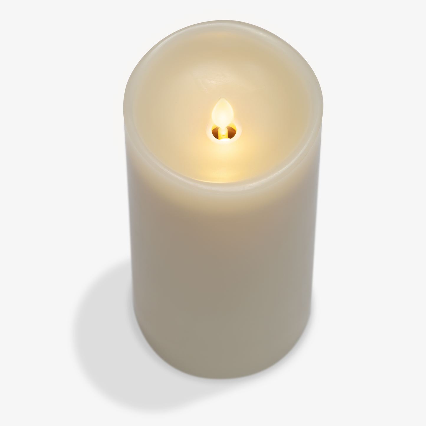 an image of Luminara's ivory fragrance diffusing flameless candle pillar