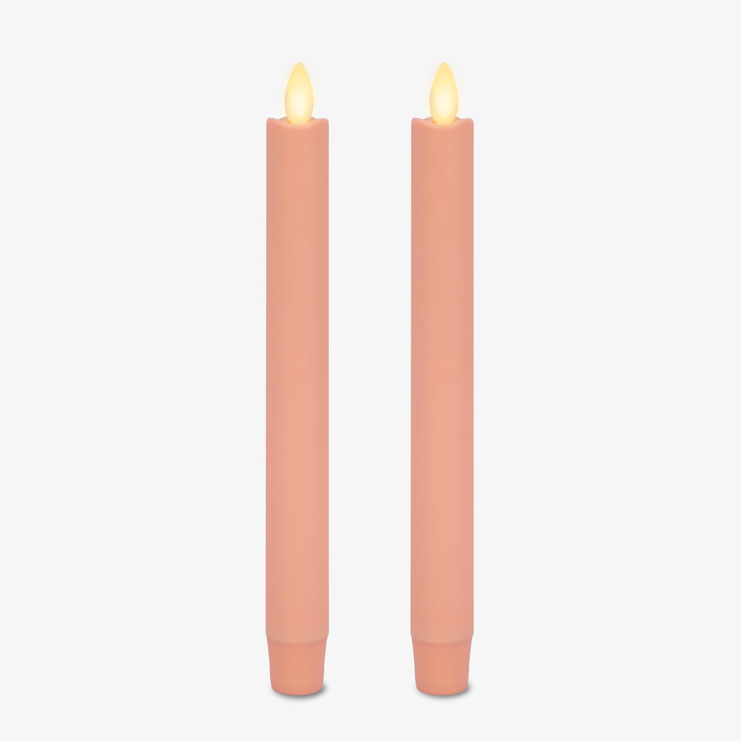 An image of Luminara's peach taper candles