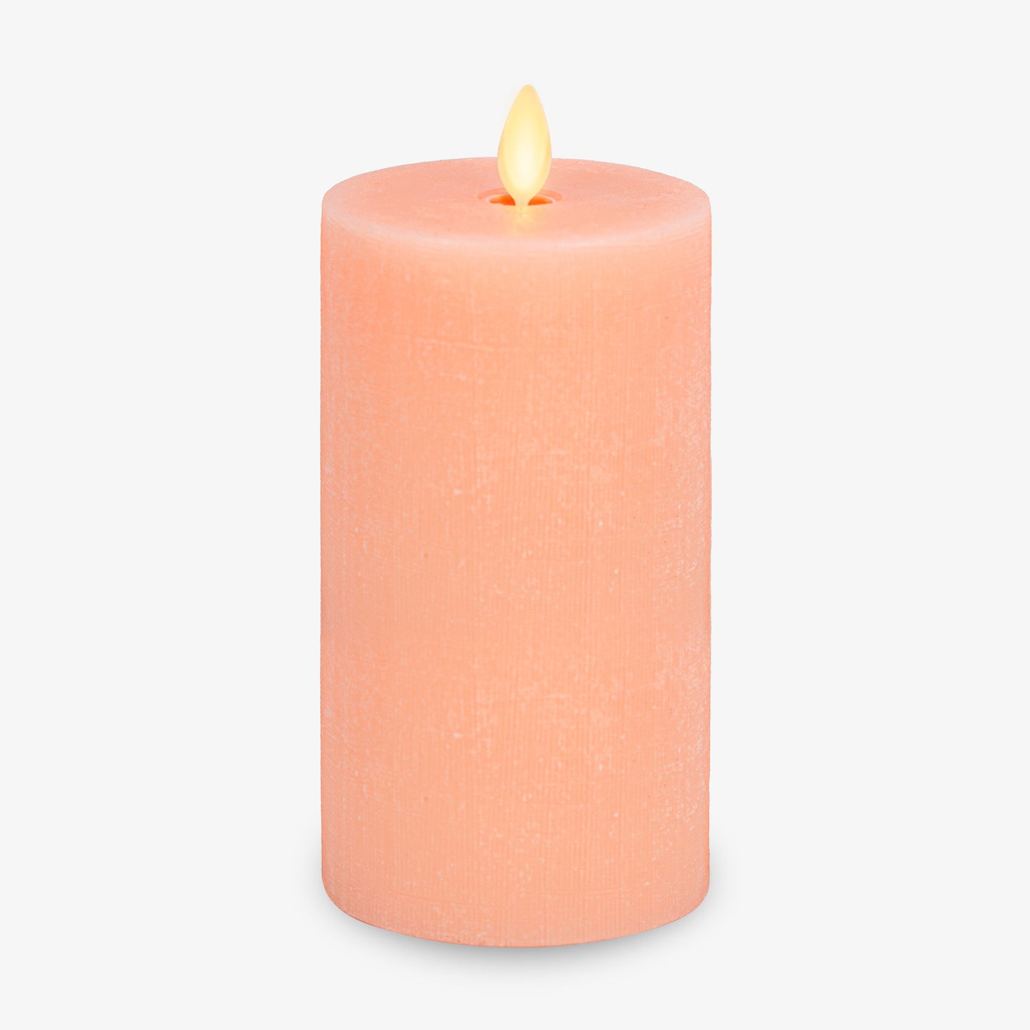 Chalky Linen Mellow Peach Flameless Candle Pillar