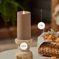 Timeless Taupe Outdoor Flameless Candle Pillar