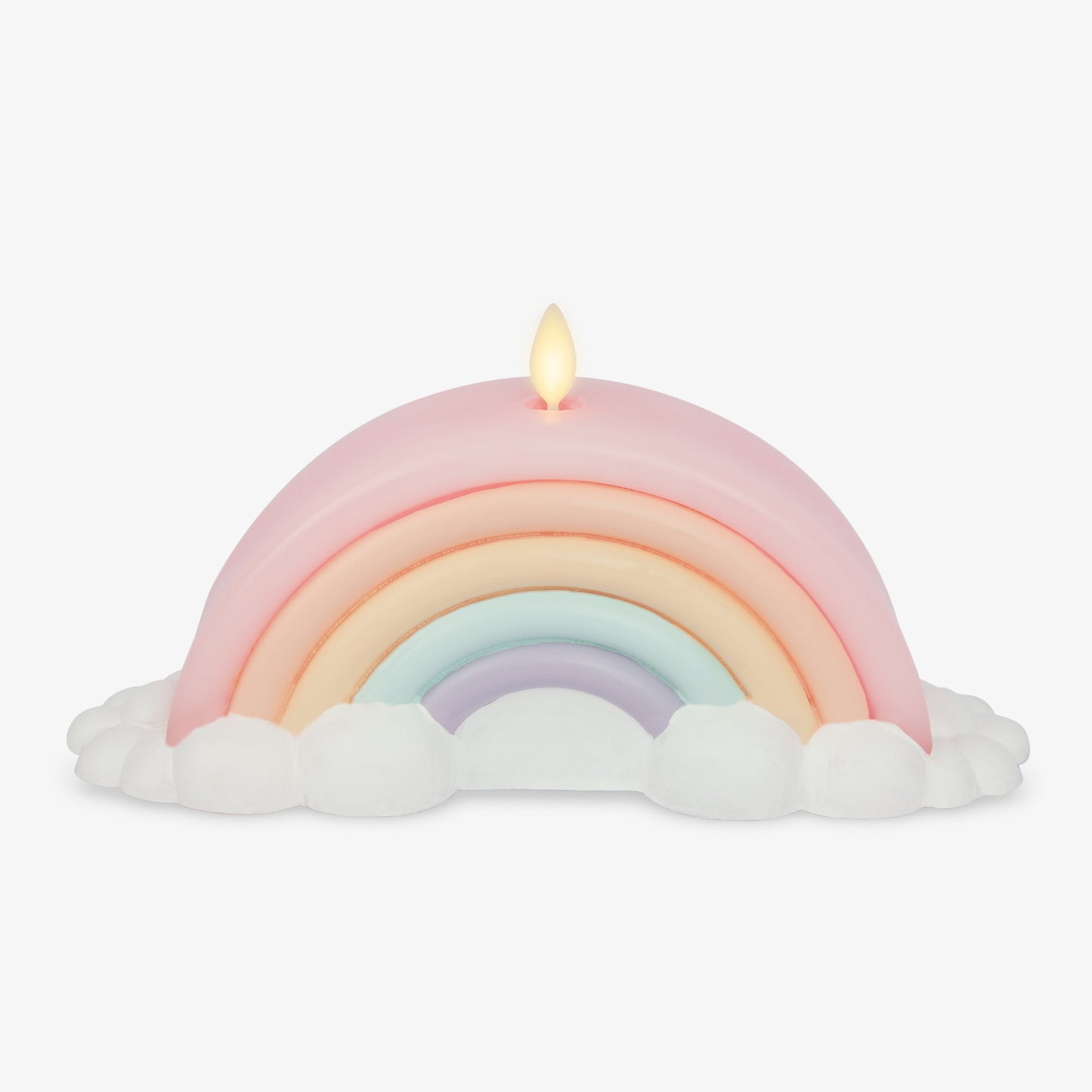 Pastel Crystal Rose Flameless Candle Rainbow