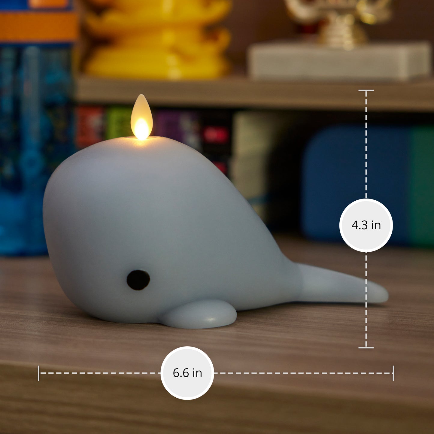 Celestial Blue Flameless Candle Whale