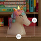 White Color Changing Flameless Candle Unicorn with Remote