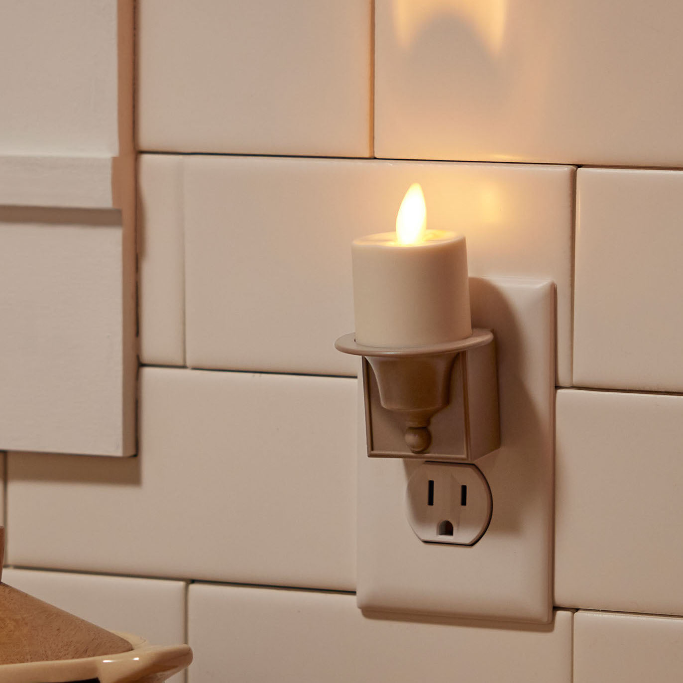 Timeless Taupe Flameless Candle Nightlight