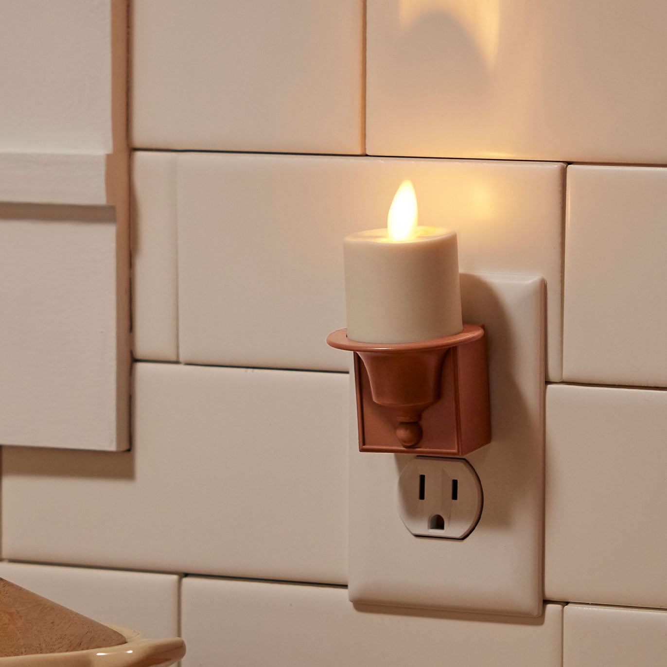 Baked Clay Flameless Candle Nightlight