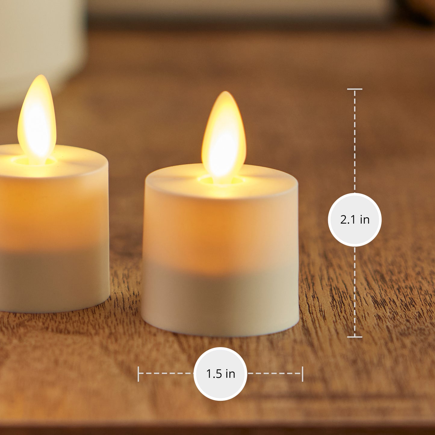 Rechargeable Tealights and Charging Base - Set of 4