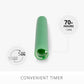 Vibrant Green Flameless Candle Tapers - Flat Top - 6.75" Height - Set of 2