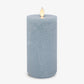 Rechargeable Seaglass Silver Blue Pillar