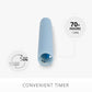 Airy Blue Flameless Candle Tapers - Flat Top - 6.75" Height - Set of 2