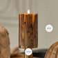 Ivory Embedded Birch and Twigs Flameless Candle Pillar