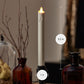 White Wax Drip Flameless Candle Taper