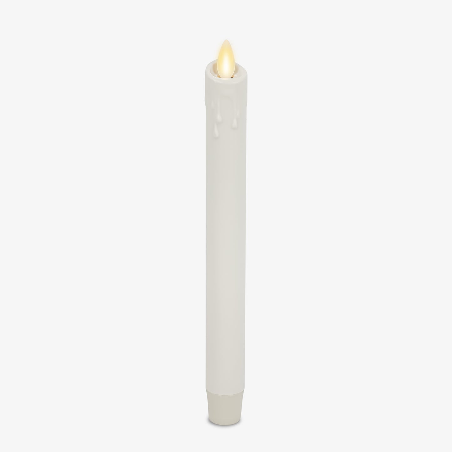 White Wax Drip Flameless Candle Taper