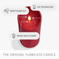 Holiday Red Glitter Flameless Candle Pillar