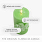 Lucky Green Flameless Candle Shamrock Pillar