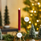 Holiday Red Glitter Flameless Candle Taper