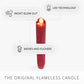 Holiday Red Glitter Flameless Candle Taper