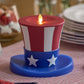 Red, White & Blue Flameless Candle Patriotic Hat