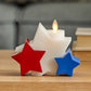 Bright White Liberty Stars Flameless Candle