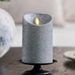 Brilliant Silver Glitter Flameless Candle Pillars
