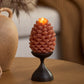Caramel Café Flameless Candle Pinecones