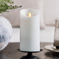 Dazzling White Glitter Flameless Candle Pillars