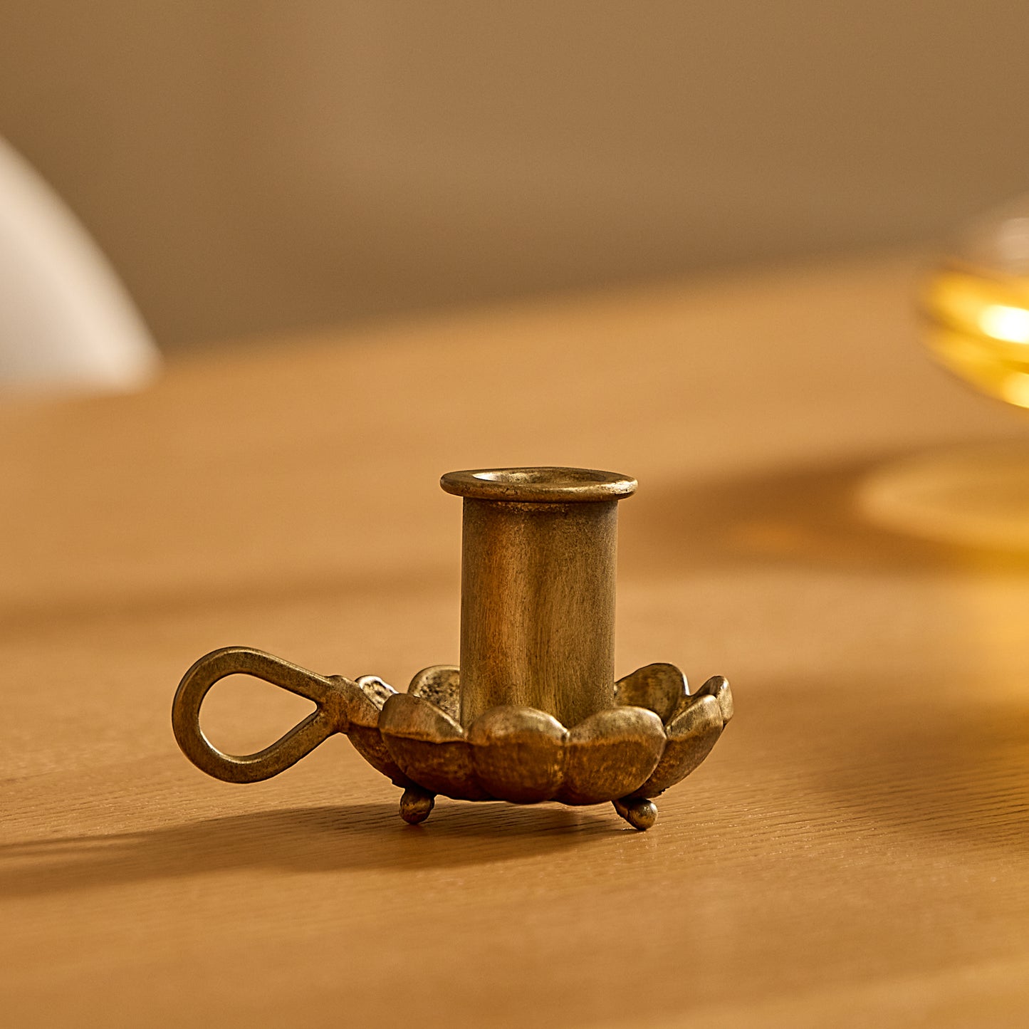 Brass Wrought Iron Scalloped Taper Holders