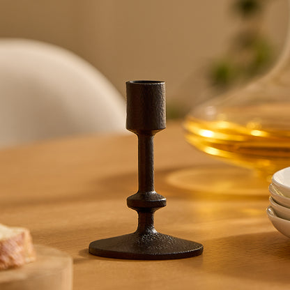 Black Wrought Iron Modern Taper Holders