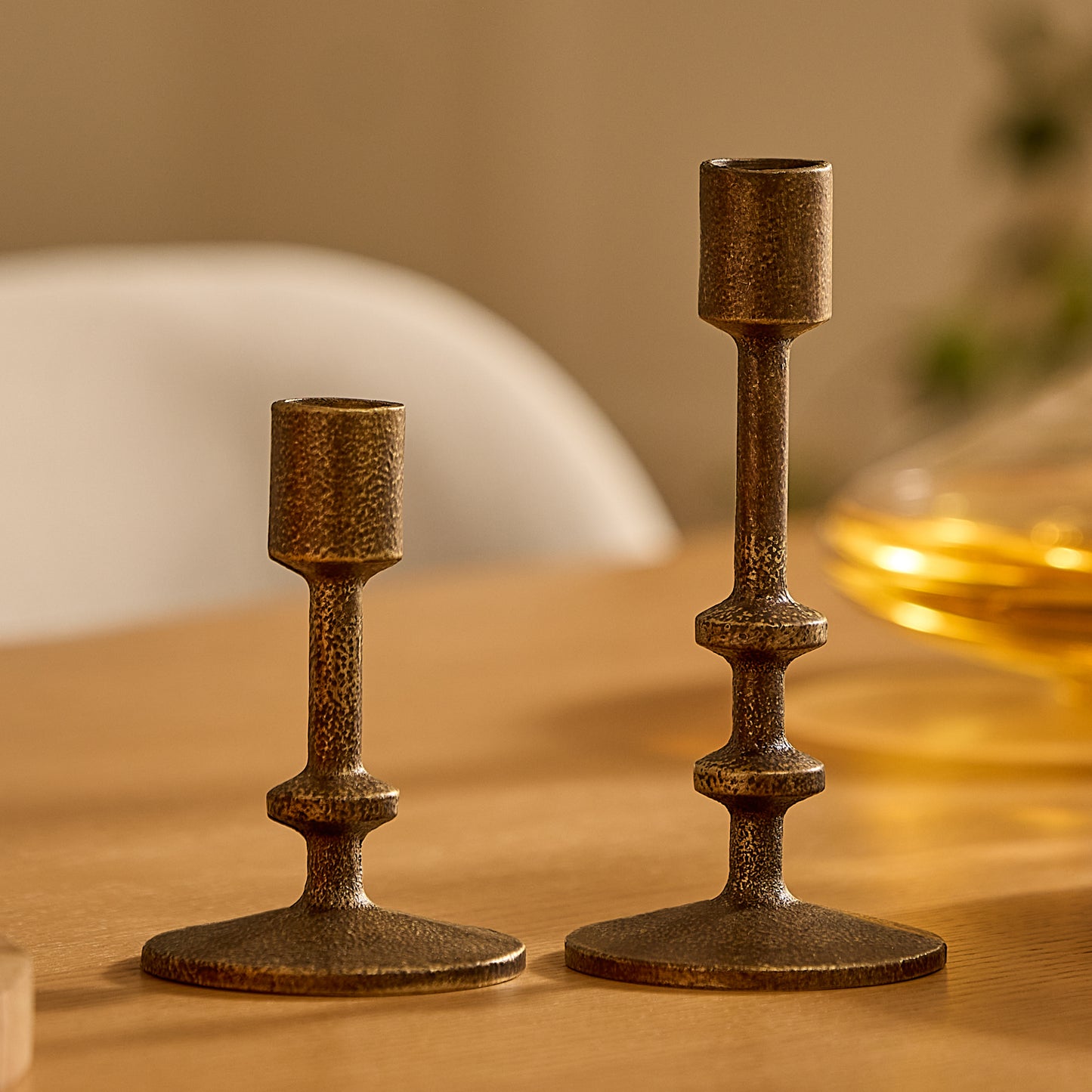 Brass Wrought Iron Modern Taper Holders