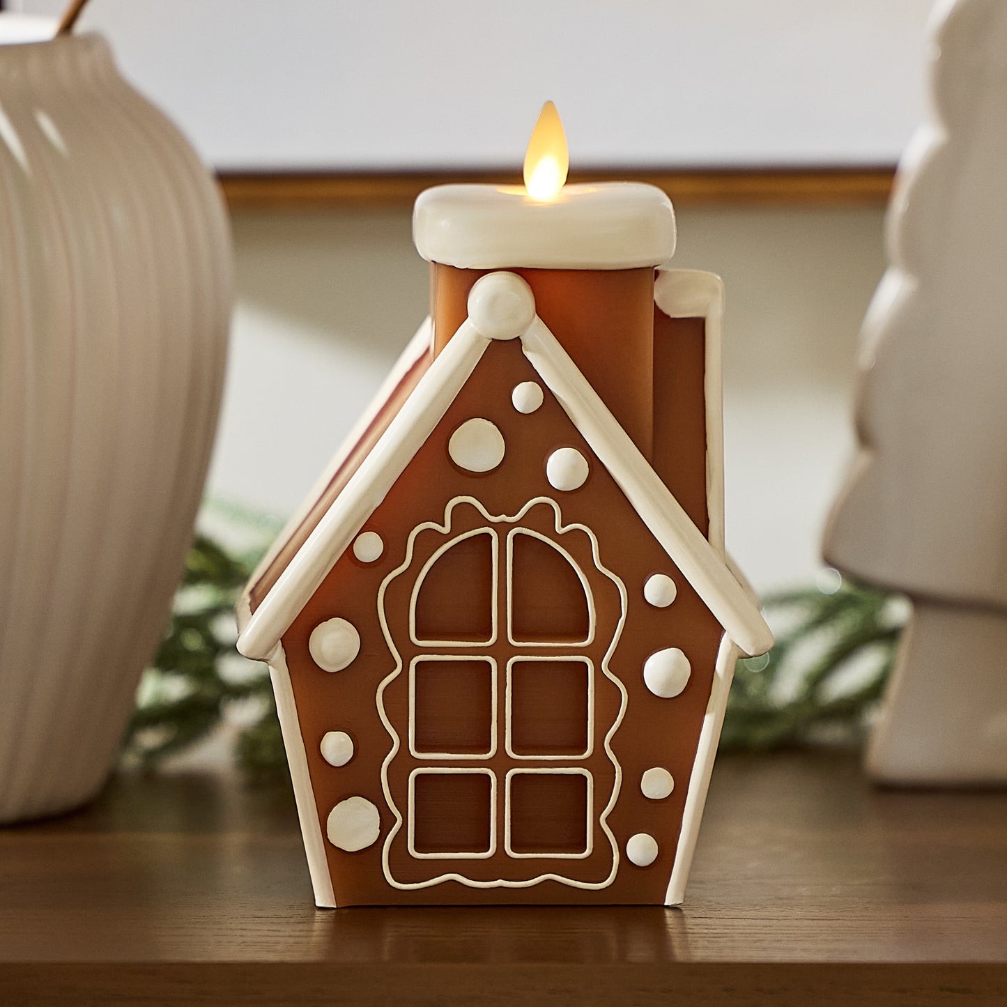 Gingerbread House Flameless Candle