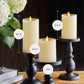 Ivory Flameless Candle Pillars with Remote - Melted Top - Set of 3