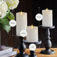 White Flameless Candle Pillars with Remote - Melted Top - Set of 3