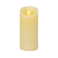 Ivory Flameless Candle Pillar - Scallop Top - 3" Width