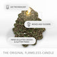 Green Glitter Holiday Tree Flameless Candle