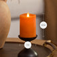 Chalky Burnt Orange Flameless Candle Pillar