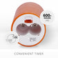 Chalky Burnt Orange Flameless Candle Pillar