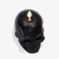 Small Black Flameless Candle Skull