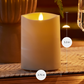 Outdoor Color Changing Flameless Candle Pillar with Remote - Melted Top - 3.75" Width