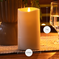 Outdoor Color Changing Flameless Candle Pillar with Remote - Melted Top - 3.75