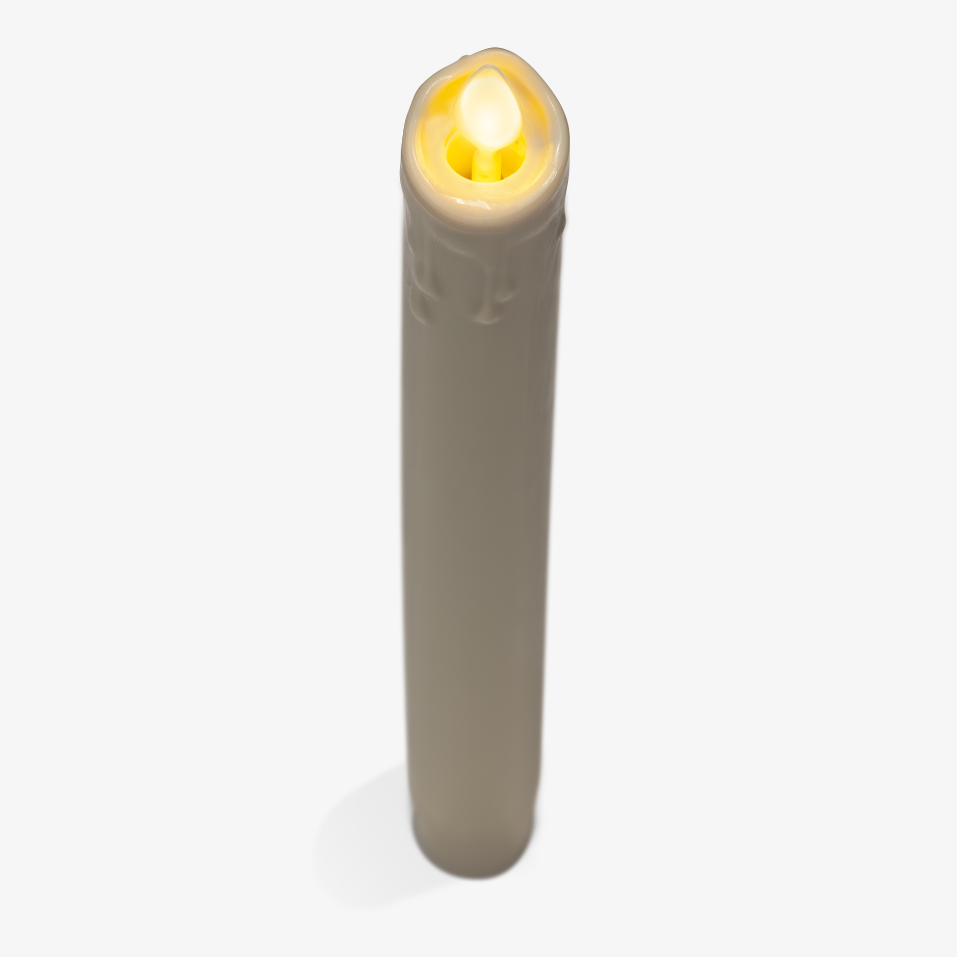 Radiance - Simply Ivory Clear Glass Pillar Candle - Poured Wax - Realistic  LED Flame Effect - Indoor - Unscented Wax 